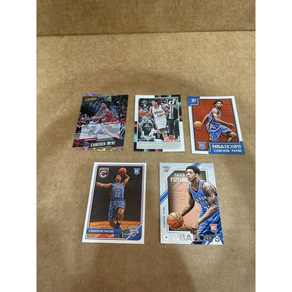Cameron Payne Basketball Cards, Lot of 5, Rookie and Auto, Thunder/Bulls - Picture 1 of 10